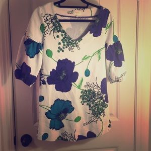 Anthropologie/Deletta Floral Tunic